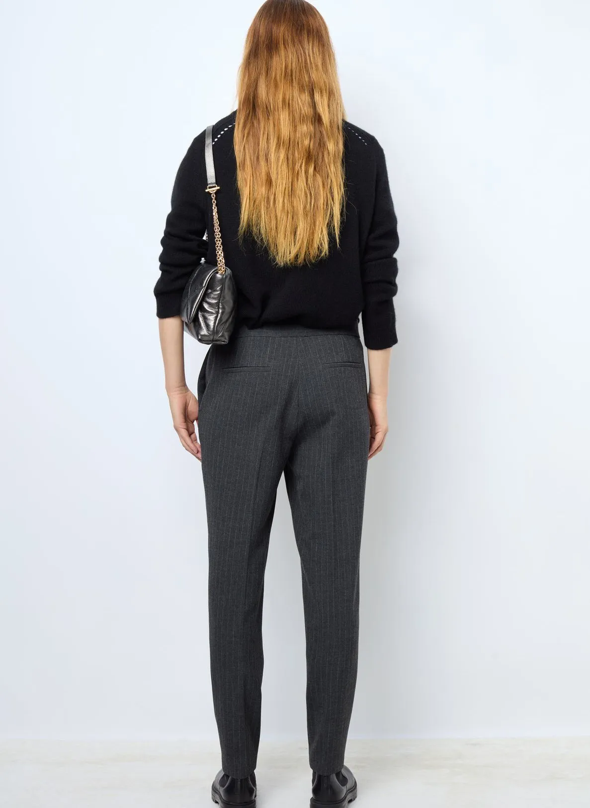 GERARD DAREL   NEVA - Pantaloni dritti a riga fine | Grigio